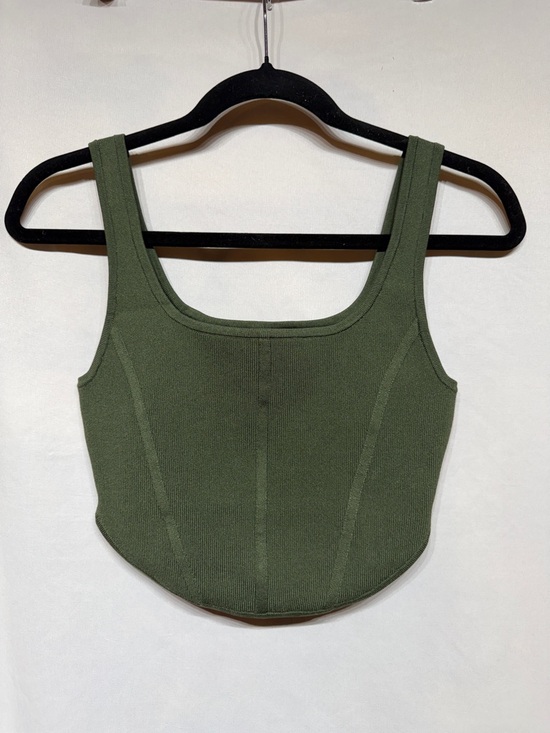 Babaton Tops - Babaton Sculpt Knit Bustier Tank Sencha Green Small NEW